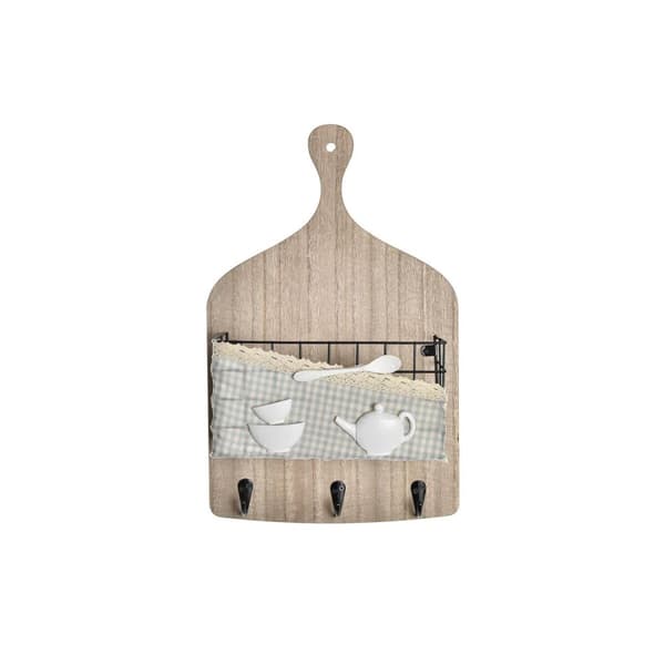 Vegghengt klehenger DKD Home Decor Tre Metall 23 x 9 x 36 cm