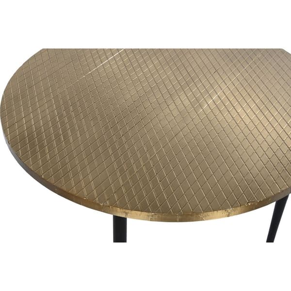 Soffbord DKD Home Decor Glamour Svart Gyllene Trä Metall 85 x 85 x 45 cm