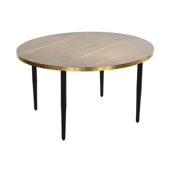 Soffbord DKD Home Decor Glamour Svart Gyllene Trä Metall 85 x 85 x 45 cm