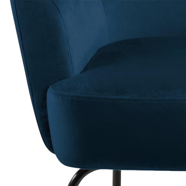 Melissa lænestol velour blå.