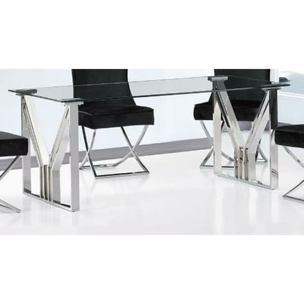Matsalsbord DKD Home Decor Glas Stål (180 x 90 x 75 cm)