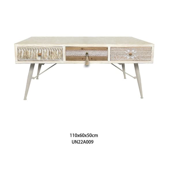 Sofabord DKD Home Decor Gran Bomuld (110 x 60 x 50 cm)
