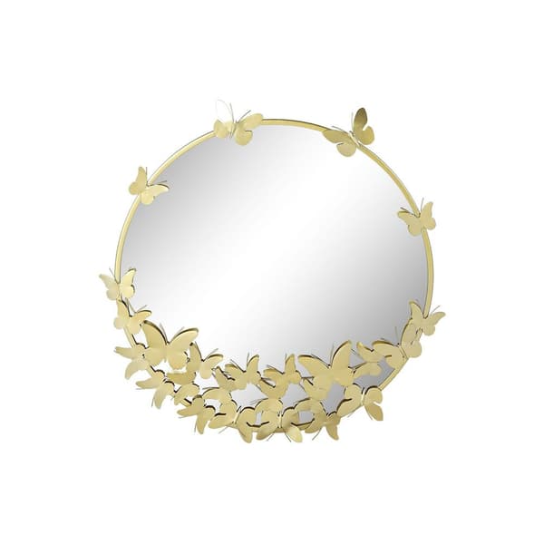 Sidebord DKD Home Decor Gyllen Metall Speil 50 x 50 x 55 cm