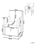 Miniatyrbilde 3 av 9: Spisebordsstol Gul stoffkledning Treben Elegant sete med armlener