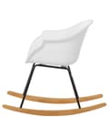 Miniatyrbilde 5 av 11: Gyngestol Hvit Syntetisk materiale Metallben Meier i heltre Skallformet sete Moderne design Hvilestol
