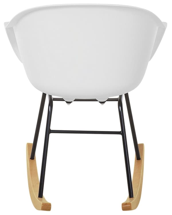 Gyngestol Hvit Syntetisk materiale Metallben Meier i heltre Skallformet sete Moderne design Hvilestol