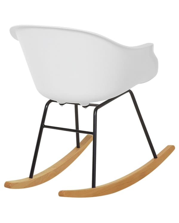 Gyngestol Hvit Syntetisk materiale Metallben Meier i heltre Skallformet sete Moderne design Hvilestol