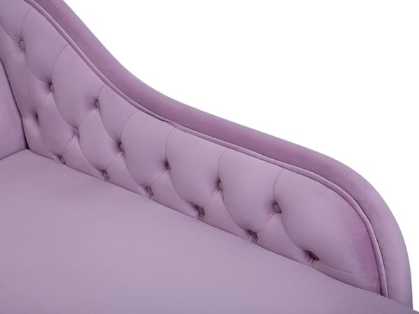 Sjeselong Rosa venstrehåndsfløyel med knappede spikerhoder
