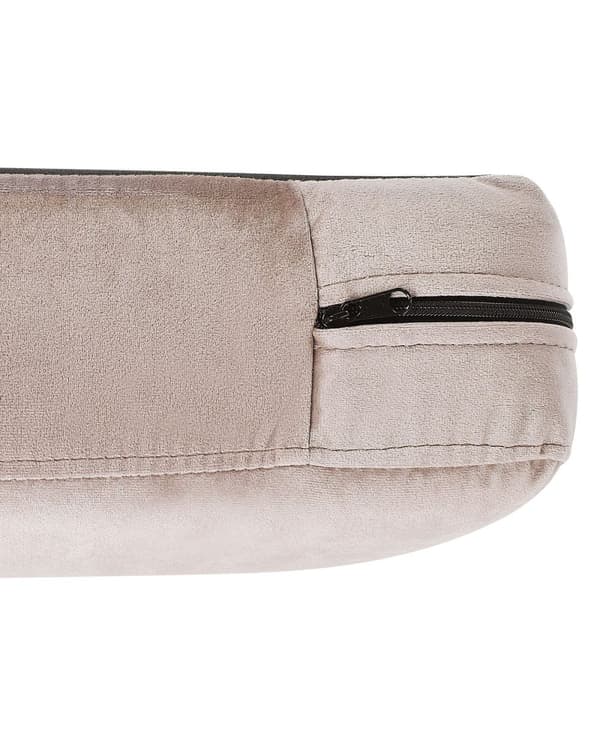 Lenestol Taupe Fløyel 90 x 67 x 85 cm Gullfargede ben Avtakbare sete- og ryggputer Retro og glamorøs stil Hvilestol