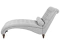 Miniatyrbilde 5 av 11: Sjeselong grå fløyel Chesterfield Buttoned Moderne stue sjeselong treben