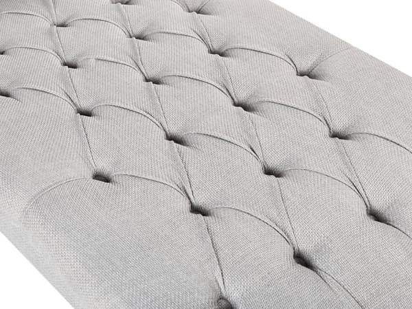 Sjeselong grå fløyel Chesterfield Buttoned Moderne stue sjeselong treben