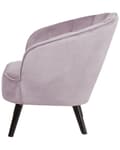 Miniatyrbilde 6 av 10: Lenestol Rosa Polstret Fløyel Glam Skjellformet rygg Glamour Moderne Stue Soverom