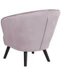 Miniatyrbilde 7 av 10: Lenestol Rosa Polstret Fløyel Glam Skjellformet rygg Glamour Moderne Stue Soverom
