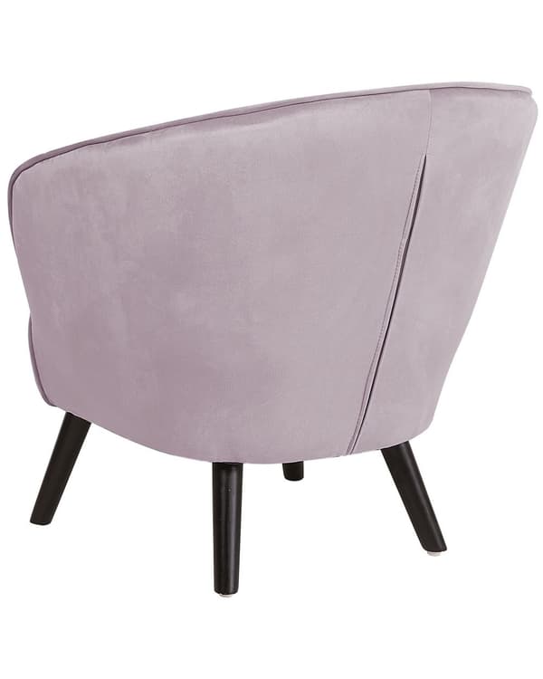 Lenestol Rosa Polstret Fløyel Glam Skjellformet rygg Glamour Moderne Stue Soverom