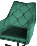 Miniatyrbilde 7 av 9: Lenestol Grønn Fløyel 73L x 61W x 95H Tufted Rygg Enkelt Metallben Glam
