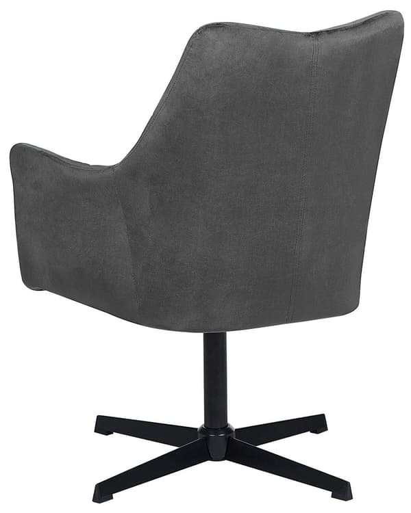 Lenestol Grå Fløyel 73L x 61W x 95H Tufted Rygg Enkelt Metallben Glam
