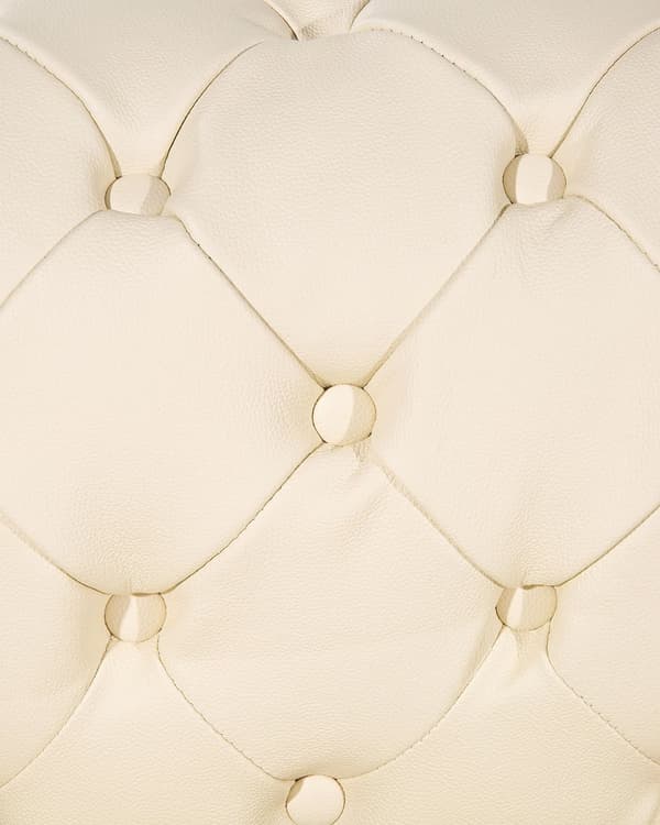 Chesterfield Lenestol Beige Ekte Skinn Moderne