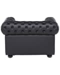 Miniatyrbilde 5 av 9: Chesterfield Lenestol Svart Ekte Skinn Moderne