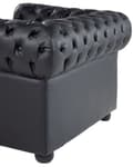 Miniatyrbilde 6 av 9: Chesterfield Lenestol Svart Ekte Skinn Moderne