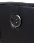 Miniatyrbilde 11 av 11: Hvilestol Svart Imitert skinn USB-inngang Justerbar rygg- og fotstøtte Moderne design Lenestol Stue