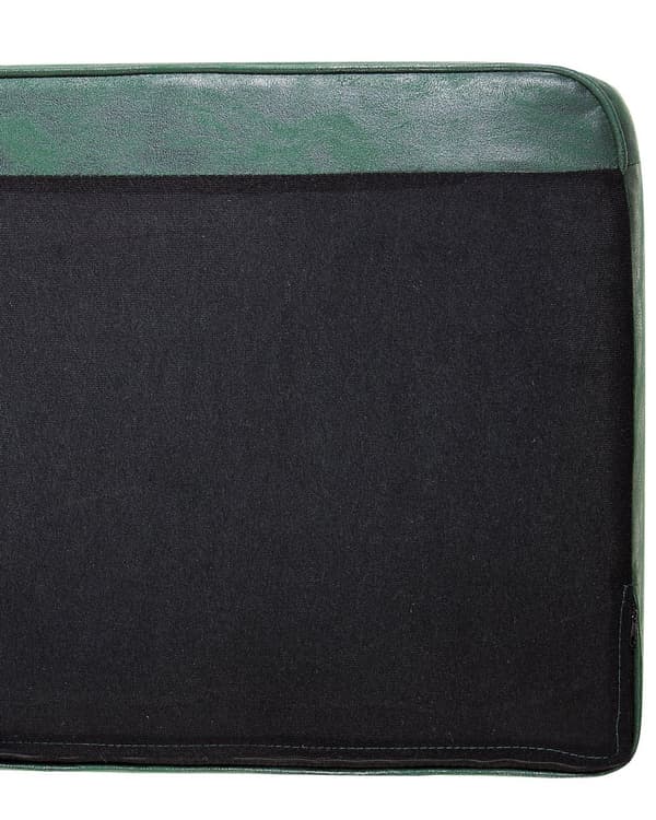 Chesterfield Lenestol Grønn Kunstskinn Møbeltrekk Mørkt Tre Ben
