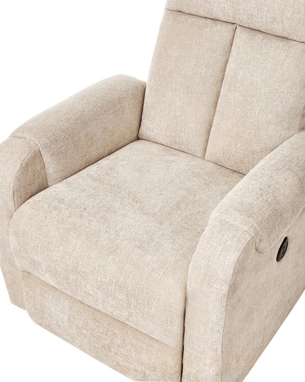Lenestol Beige Stofftrekk Polyester Hvit USB-port Moderne posisjoneringsstol Design Stue