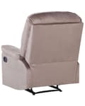 Miniatyrbilde 6 av 10: Hvilestol Taupe Fløyel Polstring Manuelt Justerbar Rygg Fotstøtte Retro Design Lenestol