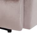 Miniatyrbilde 9 av 10: Hvilestol Taupe Fløyel Polstring Manuelt Justerbar Rygg Fotstøtte Retro Design Lenestol