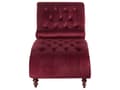 Miniatyrbilde 5 av 11: Sjeselong rød fløyel Chesterfield Buttoned Moderne stue sjeselong treben