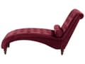Miniatyrbilde 6 av 11: Sjeselong rød fløyel Chesterfield Buttoned Moderne stue sjeselong treben