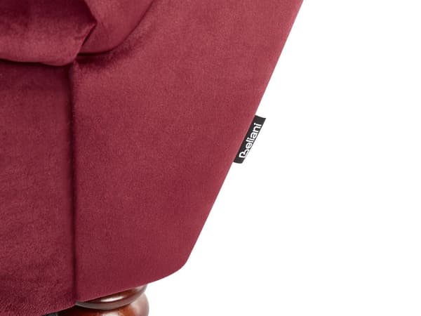 Sjeselong rød fløyel Chesterfield Buttoned Moderne stue sjeselong treben