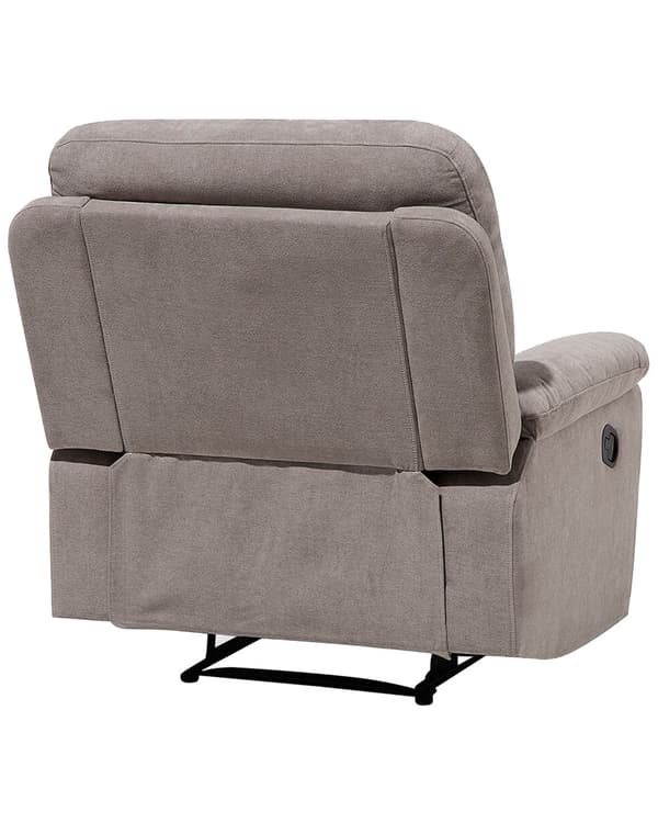 Hvilestol Taupe Beige Push-Back Manuelt Justerbar Rygg Fotstøtte