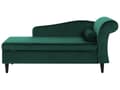 Miniatyrbilde 1 av 11: Sjeselong med Grønn Fløyelspolstring med Oppbevaring Høyre med Bolster