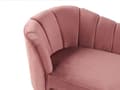 Miniatyrbilde 7 av 10: Sjeselong Rosa Fløyel Møbeltrekk Gull Metallben Venstrevendt Stue Elegant Moderne