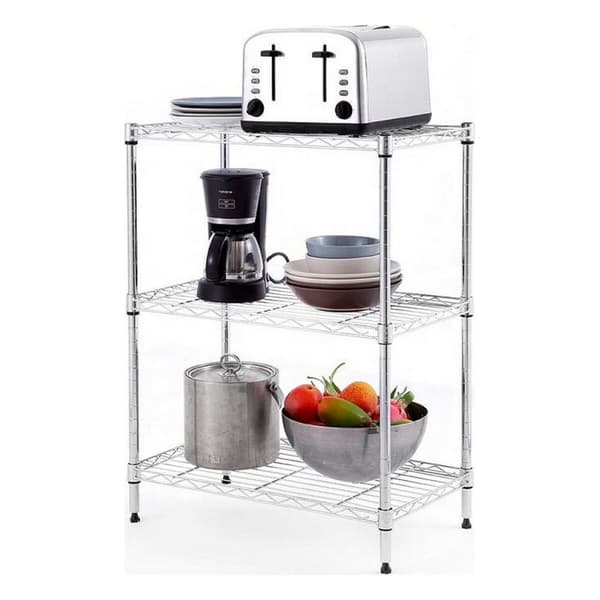 Hyllyt Confortime 3 tasoa Kromattu (60 x 30 x 120 cm)