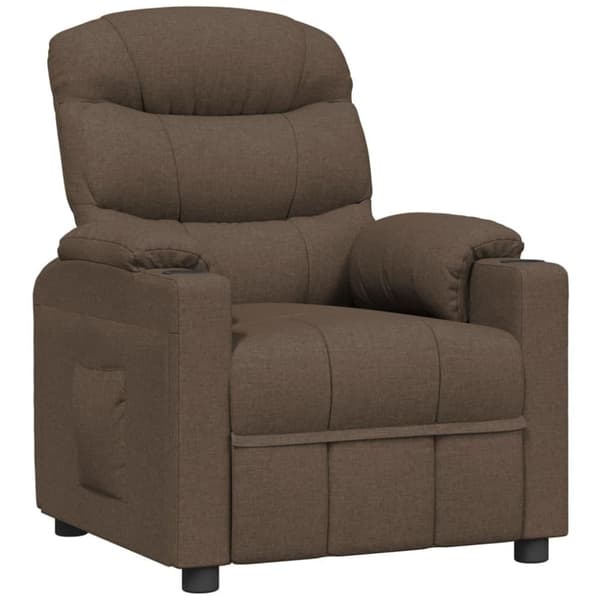 vidaXL Reclinerfåtölj brun tyg