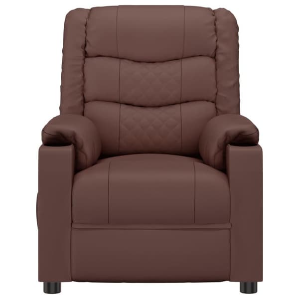 vidaXL Massagefåtölj brun konstläder
