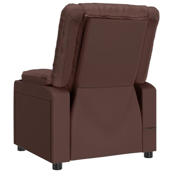 vidaXL Massagefåtölj brun konstläder