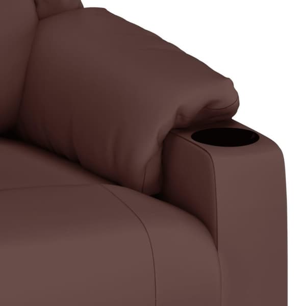 vidaXL Massagefåtölj brun konstläder