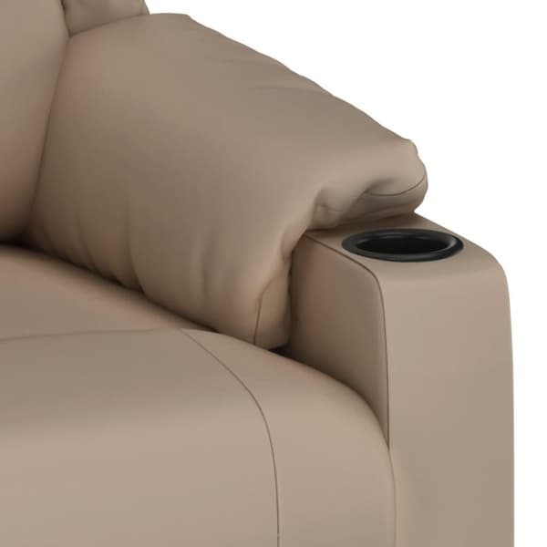 vidaXL Massagefåtölj cappuccino konstläder