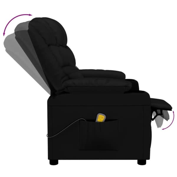 vidaXL massagestol kunstlæder sort