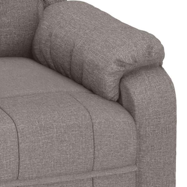 vidaXL Reclinerfåtölj taupe tyg