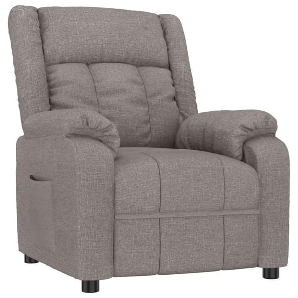 vidaXL Reclinerfåtölj taupe tyg