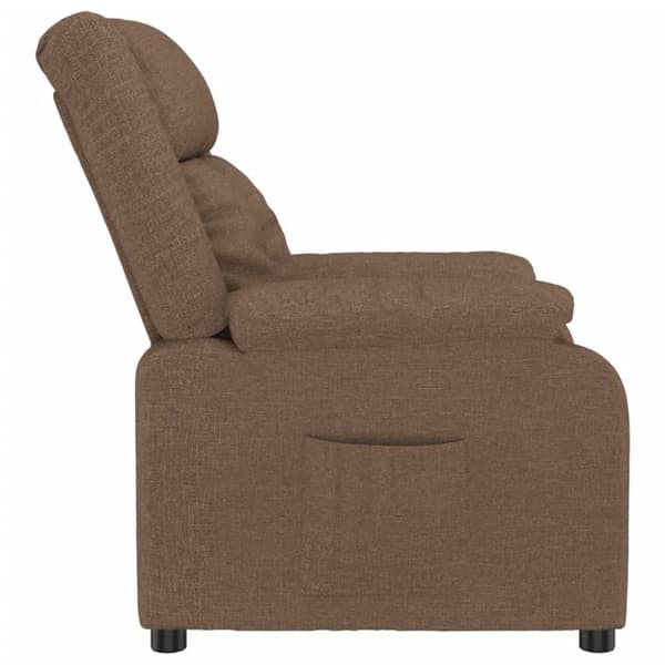 vidaXL Reclinerfåtölj brun tyg