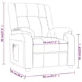 Miniatyrbild 9 av 9: vidaXL Reclinerfåtölj brun tyg