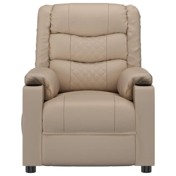 vidaXL Elektrisk reclinerfåtölj cappuccino konstläder