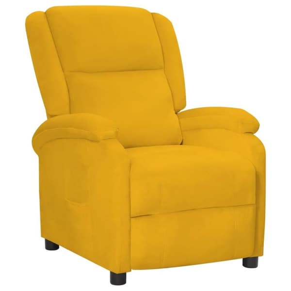 vidaXL lænestol velour gul