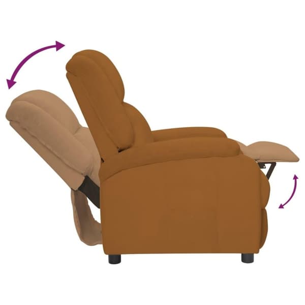 vidaXL lænestol velour brun