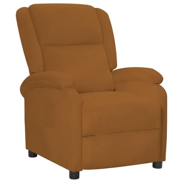 vidaXL lænestol velour brun