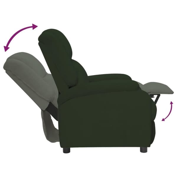 vidaXL lænestol velour mørkegrøn